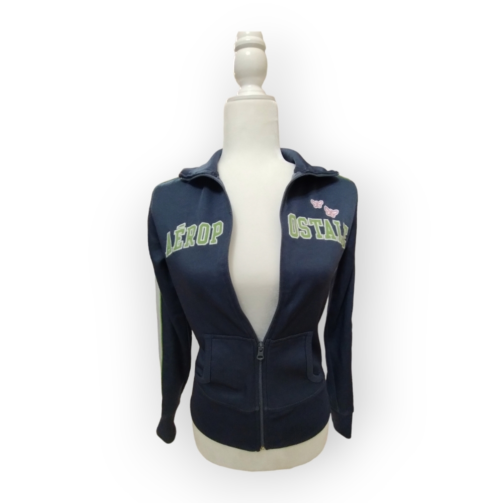 Aeropostale Varsity Athletics Juniors S Full Zip Lightweight Athletic Jacket